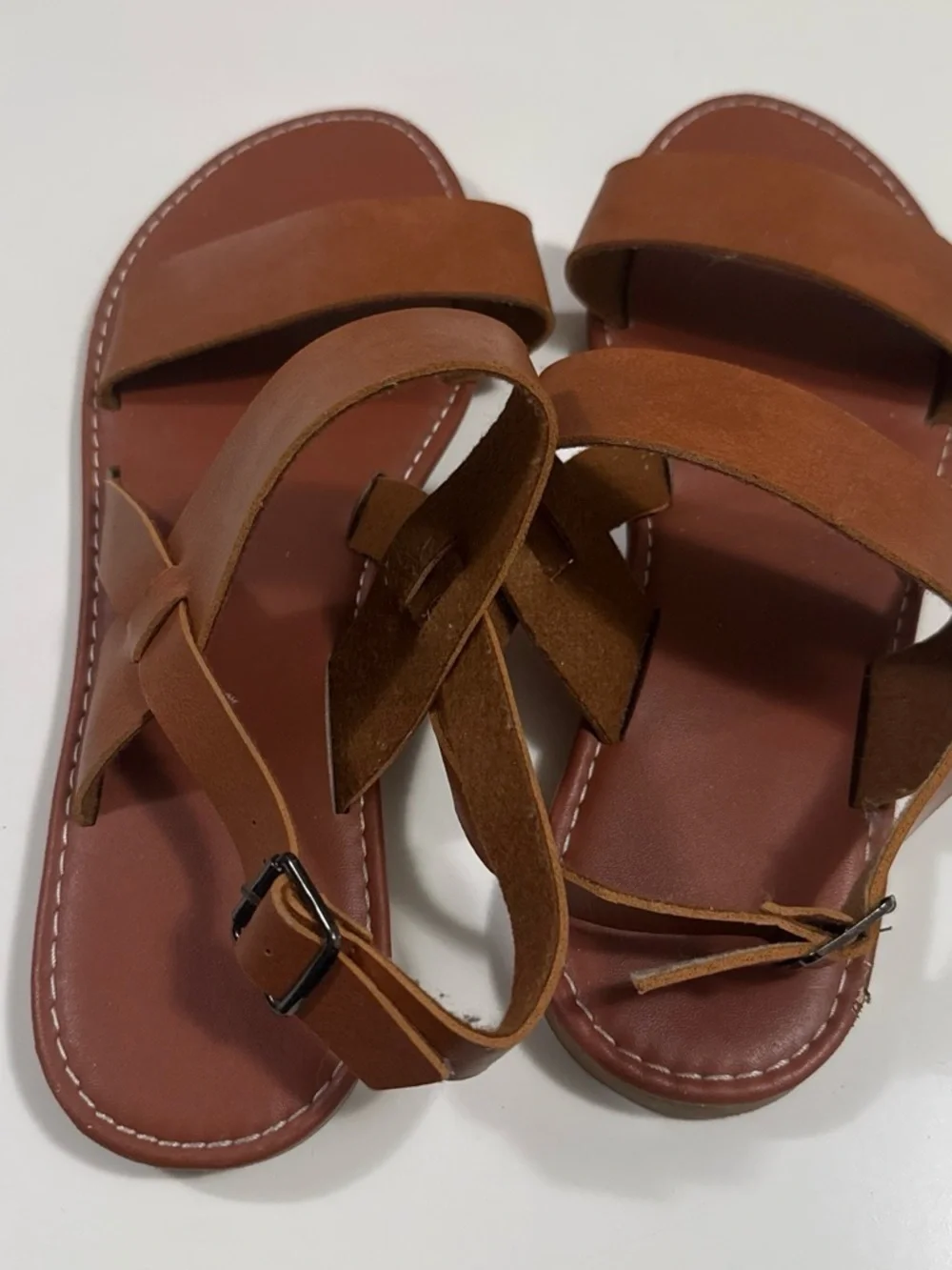 Women’s Brown Leather Strap Sandals